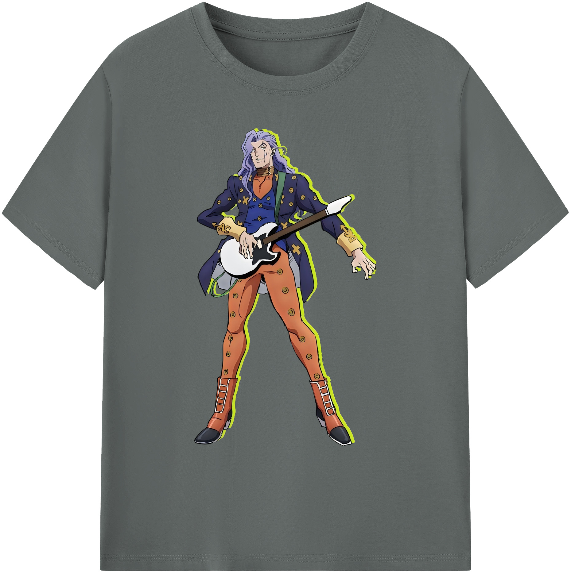 （画像用） ジョジョの奇妙な冒険 おといし あきら JoJo's Bizarre Adventure Akira Otoishi 綿100％ メンズ半袖Tシャツ｜肌触りやわらか＆通気性